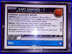 #001 /150 Ny Yankees Gary Sanchez 2010 Bowman Chrome Auto Blue Ref Rc Rookie #1