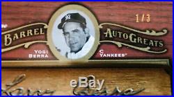 06 Fleer Yogi Berra Bat Barrel Greats Of The Game 1/3 Auto