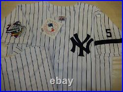 0728 Majestic 1999 World Series New York Yankees TINO MARTINEZ Sewn JERSEY
