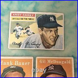 11 Card New York Yankees Lot 1956 To 1972. M. Mantle/Berra/Carey ETC