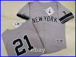 1304 Mens 1995 Majestic New York Yankees PAUL O'NEILL Sewn Baseball JERSEY GRAY