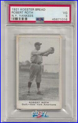 1921 Koester Bread Robert Roth New York Yankees Blank Back Psa 3 Vg