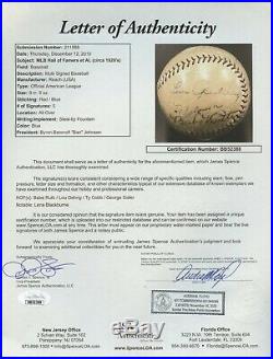 1927 Babe Ruth & Lou Gehrig Signed OAL Baseball with Ty Cobb SAME PANEL JSA AUTH