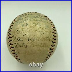 1927 New York Yankees Team Signed Baseball Babe Ruth & Lou Gehrig With JSA COA
