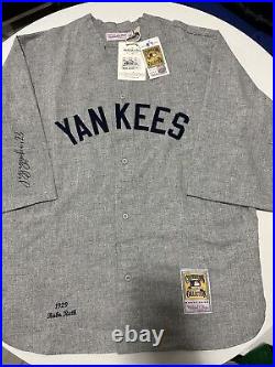 1929 Babe Ruth Road New York Yankees Mitchell & Ness Jersey 48 XL mantle gift