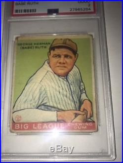 1933 Babe Ruth Goudey #181 PSA 2 Good Condition NO RESERVE 3 DAY AUCTION