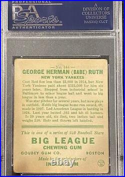 1933 Goudey #144 Babe Ruth New York Yankees Baseball PSA 2 Card Great Investment