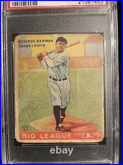 1933 Goudey #144 Babe Ruth New York Yankees HOF PSA 1