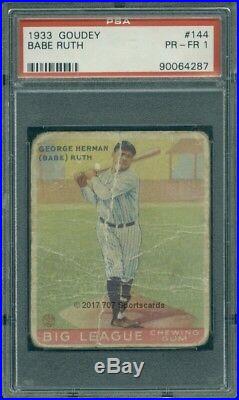 1933 Goudey 144 Babe Ruth PSA 1 (4287)