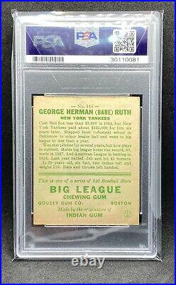 1933 Goudey #144 Babe Ruth PSA 5 BEAUTIFUL! RARE! GREAT COLOR