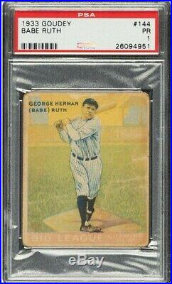 1933 Goudey #144 Babe Ruth Psa 1
