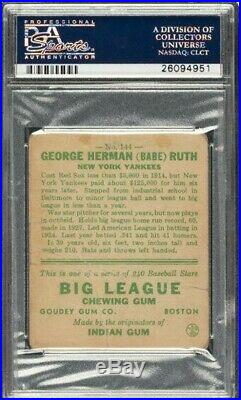 1933 Goudey #144 Babe Ruth Psa 1