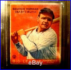 1933 Goudey #149 Babe Ruth Graded Bvg 2.5 Vg (sought After Red Background)