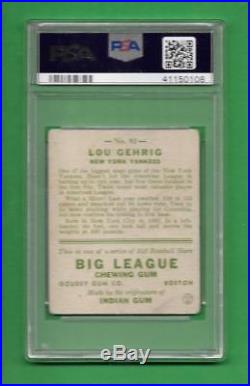 1933 Goudey #92 Lou Gehrig STRONG PSA Good 2 New York Yankees baseball card
