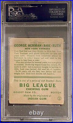 1933 Goudey Babe Ruth #144 PSA 2 Good