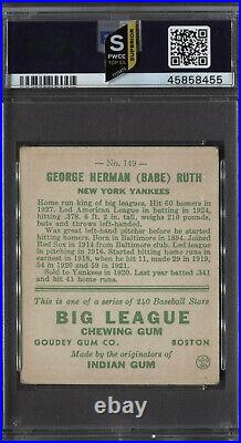 1933 Goudey Babe Ruth #149 Psa 1.5 Pwcc-s Superior Top 5% High-end G. O. A. T