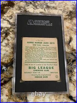 1933 Goudey Babe Ruth #149 Sgc 3 New Label Amazing Eye Appeal Yankees Hof Great