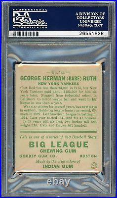 1933 Goudey Babe Ruth Card #144 Yankees Certified PSA Authentic Rare Card