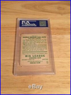 1933 Goudey Babe Ruth Card PSA 2 (No creasing)