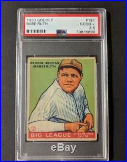 1933 Goudey Big League Chewing Gum #181 Babe Ruth PSA 2.5 ORIGINAL