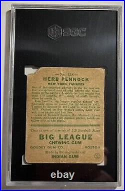 1933 Goudey HERB PENNOCK RC SGC 1 New York Yankees