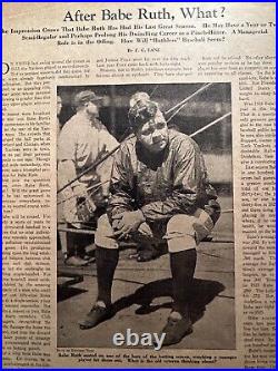 1934 Baseball Magazine NEW YORK Yankees BABE RUTH After The BABE What ORIGINAL
