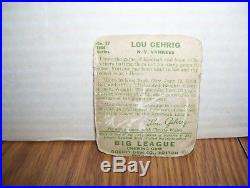 1934 Goudey Lou Gehrig Baseball Card #37 POOR