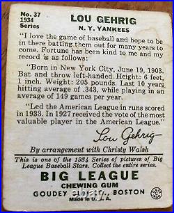1934 Lou Gehrig