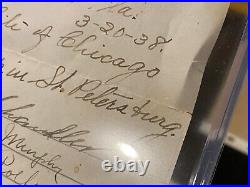 1938 New York Yankees Team Signed Sheet Ruffing Rupert Gordon Dickey PSA/DNA LOA