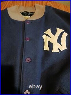 1939 New York Yankees Mitchell And Ness Authentic Wool Dugout Jacket 4xl Rare