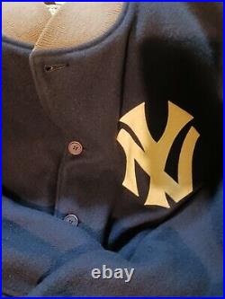 1939 New York Yankees Mitchell And Ness Authentic Wool Dugout Jacket 4xl Rare