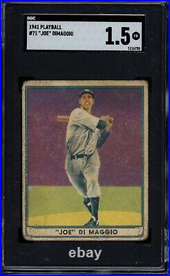 1941 Play Ball #71 Joe Dimaggio SGC 1.5 HOF New York Yankees Baseball Card