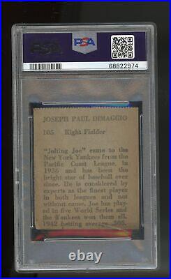 1943 M. P. & Co. (R302-1) Joe DiMaggio PSA 2 New York Yankees