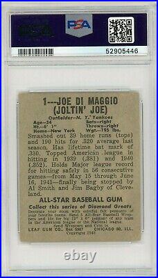 1948 Leaf #1 Joe DiMaggio PSA 1.5 DEAD-CENTERED