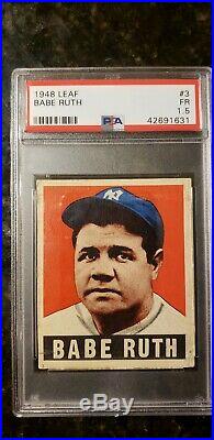 1948 Leaf #3 Babe Ruth New York Yankees HOF PSA 1.5 ICONIC CARD