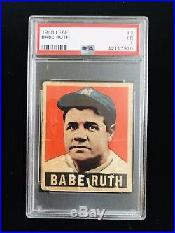 1948 Leaf #3 Babe Ruth PSA 1 New York Yankees