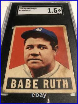 1948 Leaf Babe Ruth #3 SGC 1.5 FR