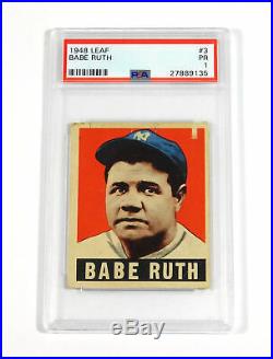 1948 Leaf Babe Ruth #3 Yankees PSA 1