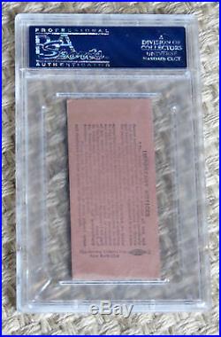 1948 Ticket Babe Ruth Final Yankee Game The Babe Bows Out PSA Authentic