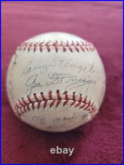 1950 New York Yankees Souvenir Baseball 7 HOF's including Joe DiMaggio