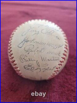 1950 New York Yankees Souvenir Baseball 7 HOF's including Joe DiMaggio