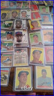 1950s baseball super lot, stars, p/sets, Mantle, Mays, Aaron, Williams, 1,200+