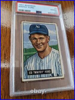 1951 Bowman #1 Whitey Ford New York Yankees Graded Card PSA 2.5 GOOD+ Rookie HOF