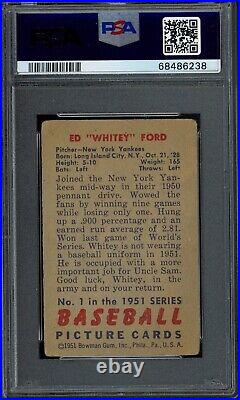 1951 Bowman #1 Whitey Ford Rookie PSA 1 HOF RC New York Yankees Baseball Card
