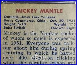 1951 Bowman #253 Mickey Mantle PSA 2.5 NYY Yankees MLB HOF