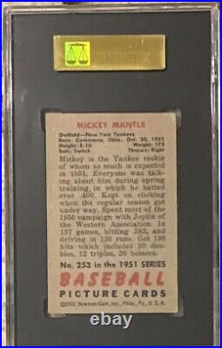 1951 Bowman #253 Mickey Mantle SGC 2 Rookie See Description