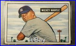 1951 Bowman #253 Mickey Mantle Yankees PSA 3 Very Good Awesome Centering & Focus