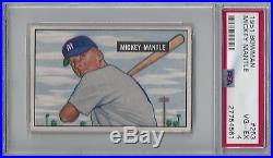 1951 Bowman MICKEY MANTLE RC PSA 4 VG-EX, beautiful centering, HOLY GRAIL