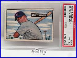 1951 Bowman Mickey Mantle #253 PSA 4. The Real Mantle Rookie Card