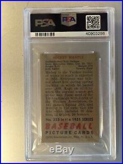 1951 Bowman Mickey Mantle #253 PSA 4 - The Real Mantle Rookie Card